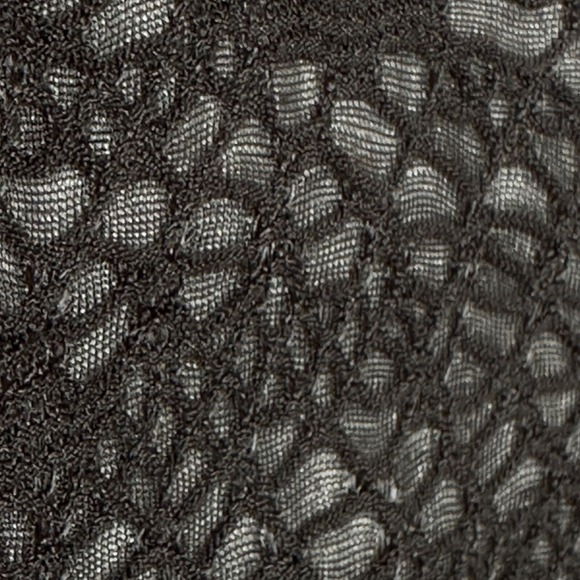 Calvin Klein Sleeveless Peplum Top Black Lace Illusion Zip Back Women's Small - Picture 4 of 9